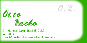 otto macho business card